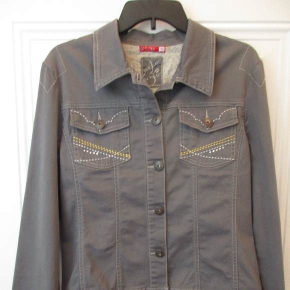 SAIX  True Love  grey  emboidered jacket size UK42 - Picture 1 of 8